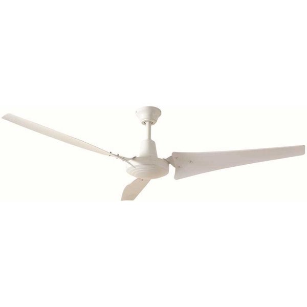 Hampton Bay Industrial 60 in. White Indoor Ceiling Fan with Wall Control 37860